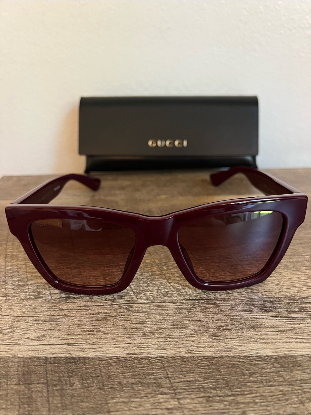 Gucci GG1714S-003 Burgundy Cat-Eye 54mm Sunglasses